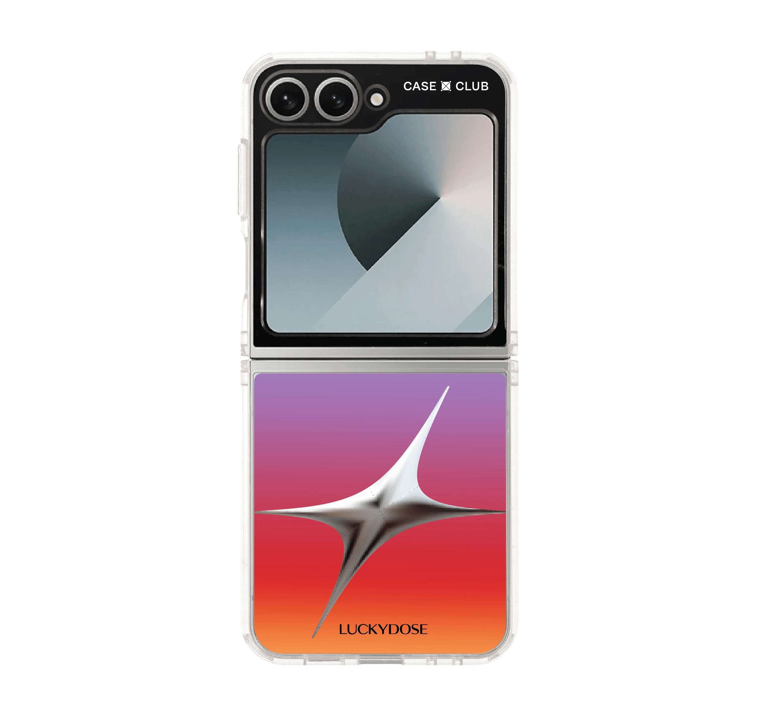 samsung galaxy z flip 6 clear case luckydose tuesday lucky color